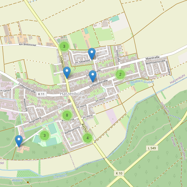 Karte der Parkplätze in Hatzenbühl Thumbnail