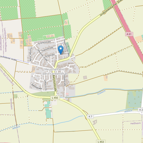 Karte der Parkplätze in Heuchelheim bei Frankenthal Thumbnail