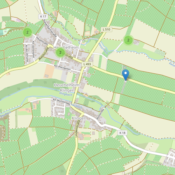 Karte der Parkplätze in Heuchelheim-Klingen Thumbnail