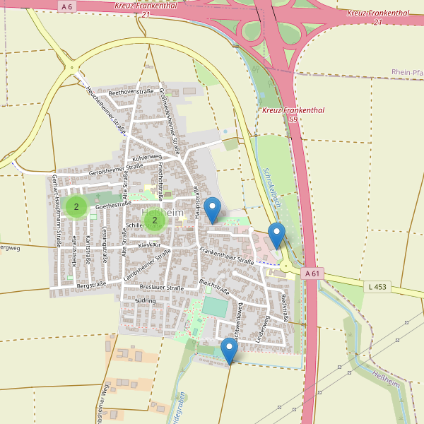 Karte der Parkplätze in Heßheim Thumbnail