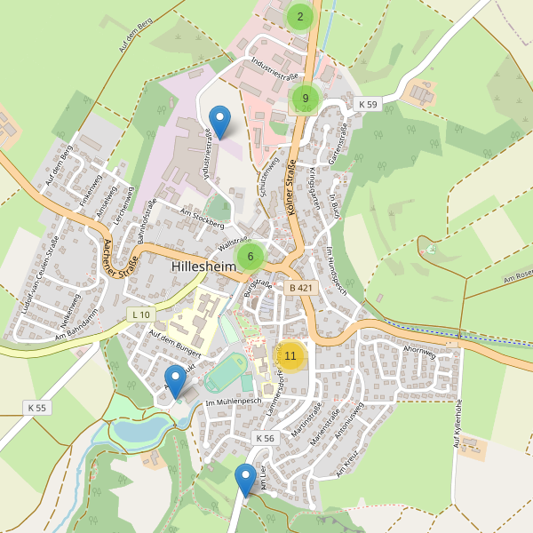Karte der Parkplätze in Hillesheim (DAU) Thumbnail