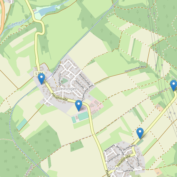 Karte der Parkplätze in Leiningen Thumbnail