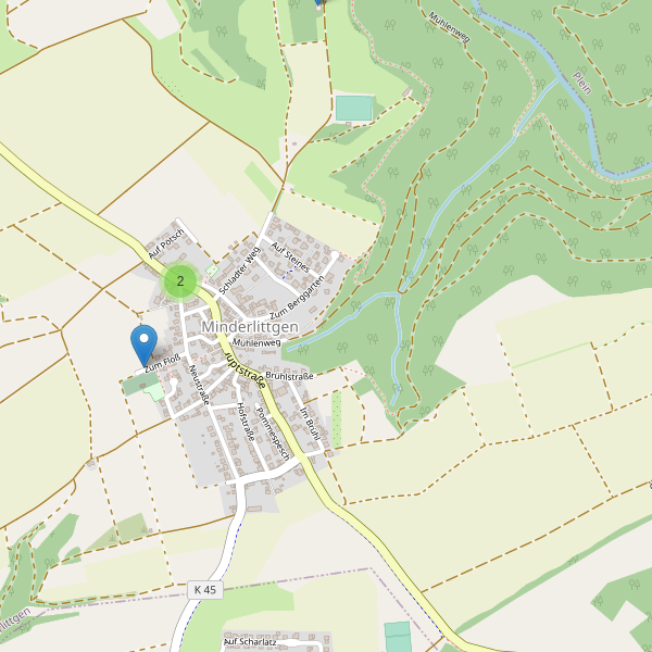 Karte der Parkplätze in Minderlittgen Thumbnail