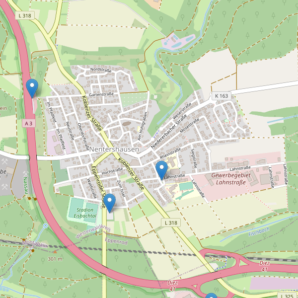 Karte der Parkplätze in Nentershausen (WW) Thumbnail