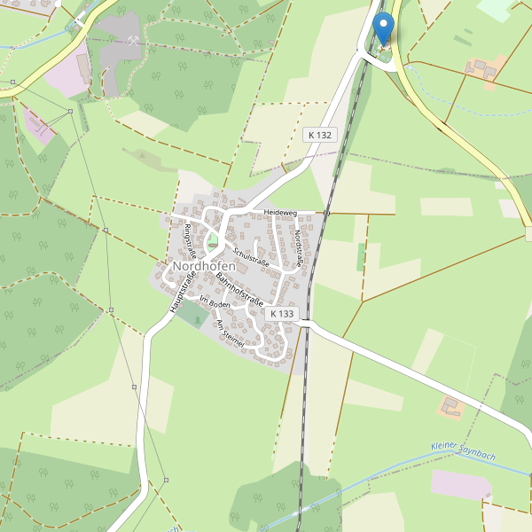 Karte der Parkplätze in Nordhofen Thumbnail