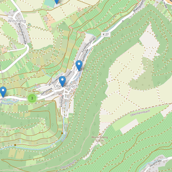 Karte der Parkplätze in Oberdiebach Thumbnail