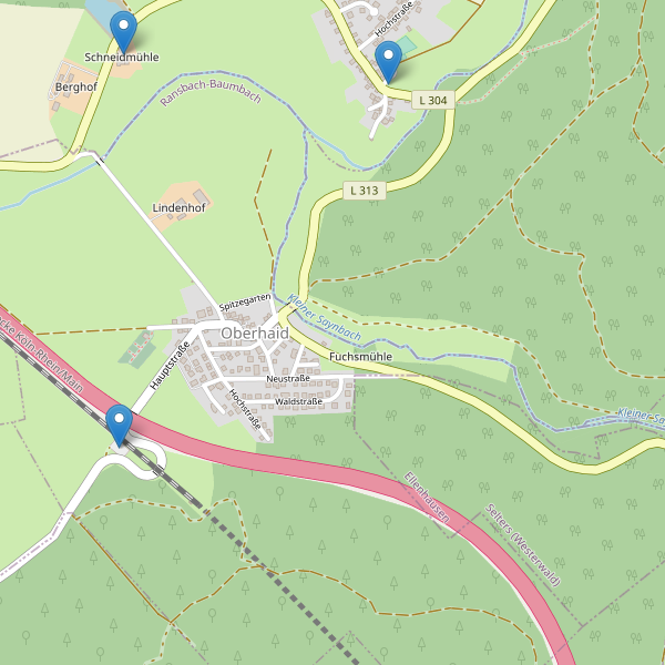 Karte der Parkplätze in Oberhaid (WW) Thumbnail