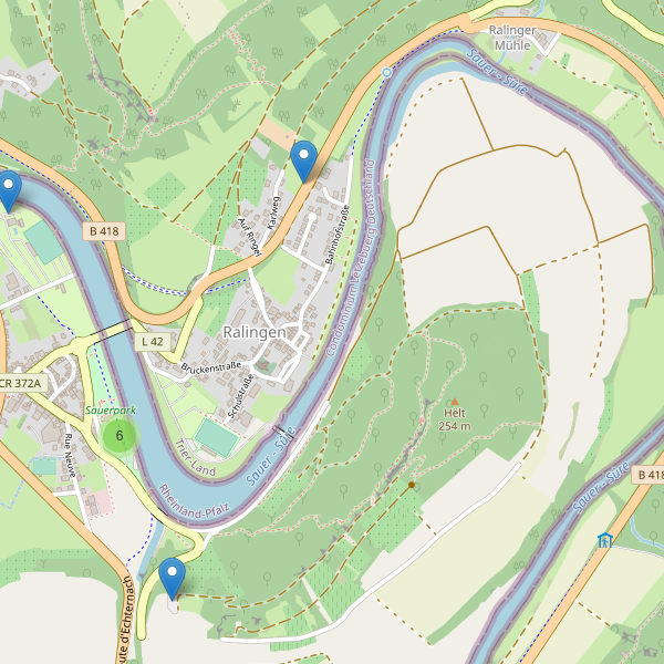 Karte der Parkplätze in Ralingen Thumbnail