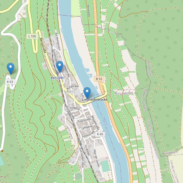 Karte der Parkplätze in Reil Thumbnail