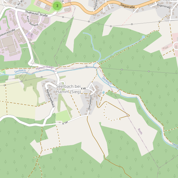 Karte der Parkplätze in Seelbach bei Hamm (Sieg) Thumbnail