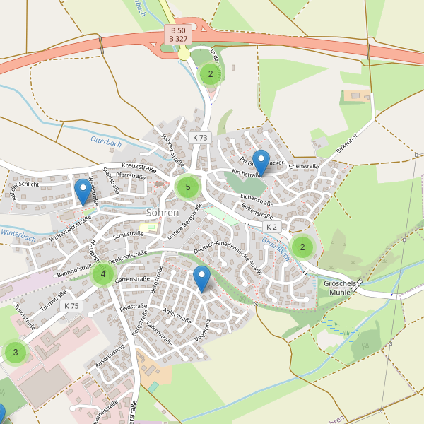 Karte der Parkplätze in Sohren Thumbnail