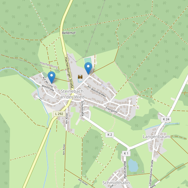 Karte der Parkplätze in Steinebach an der Wied Thumbnail
