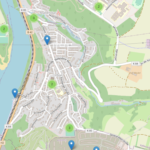 Karte der Parkplätze in Urbar (MYK) Thumbnail