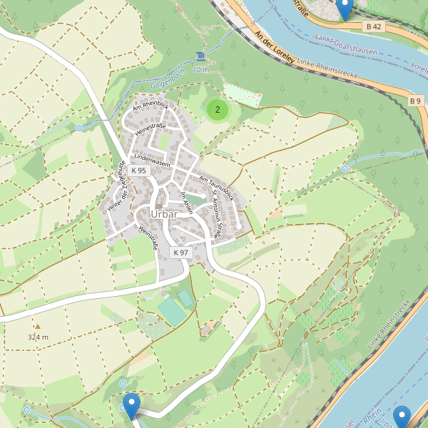 Karte der Parkplätze in Urbar (SIM) Thumbnail