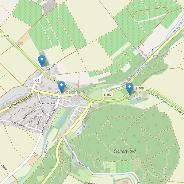 Karte der Parkplätze in Wendelsheim Thumbnail