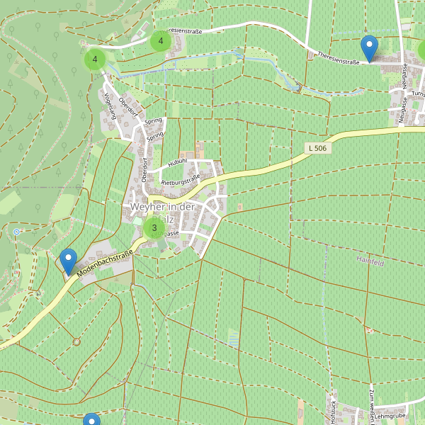Karte der Parkplätze in Weyher in der Pfalz Thumbnail