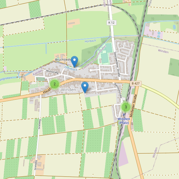 Karte der Parkplätze in Winden (GER) Thumbnail