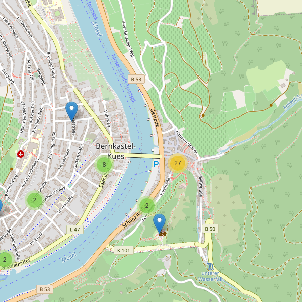 Karte der Restaurants in Bernkastel-Kues Thumbnail