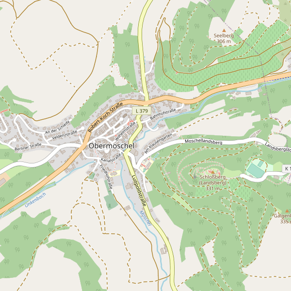 Karte der Hotels in Obermoschel Thumbnail
