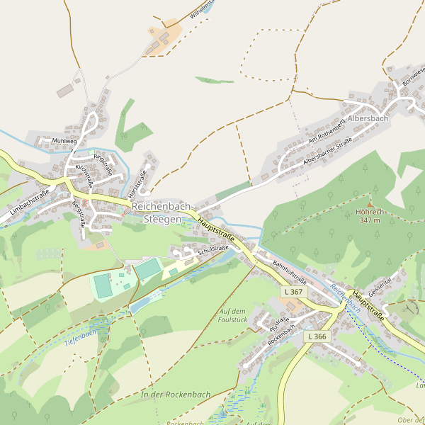 Karte der Hotels in Reichenbach-Steegen Thumbnail