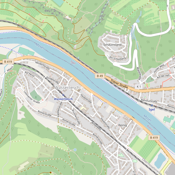 Karte der Toiletten in Wasserliesch Thumbnail