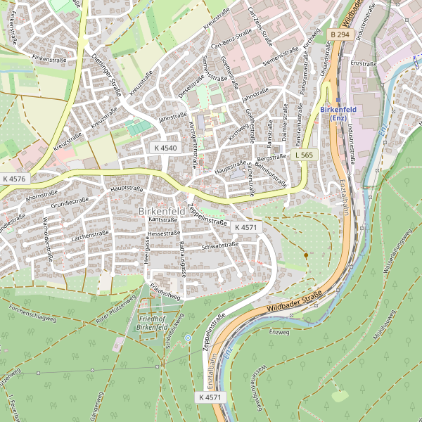 Karte der Sehenswürdigkeiten in Birkenfeld (PF) Thumbnail
