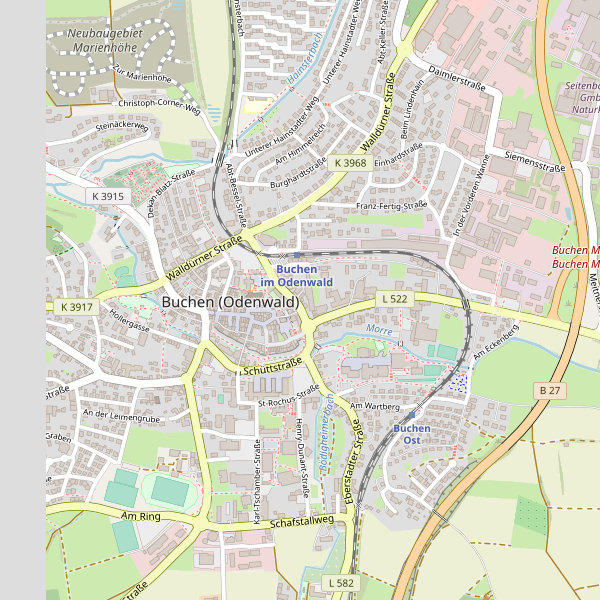 Karte der Schuhgeschäfte in Buchen (MOS) Thumbnail