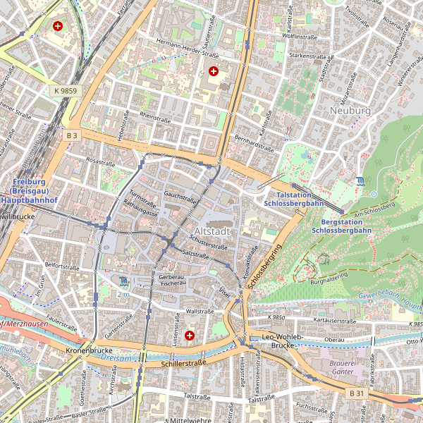 Thumbnail Stadtplan Freiburg im Breisgau