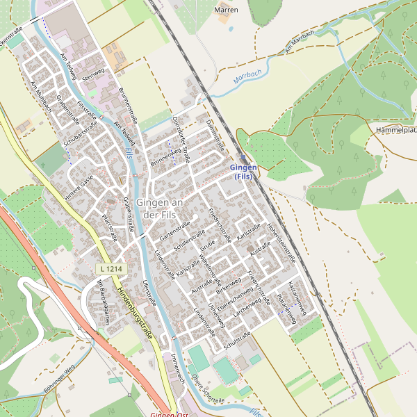 Stadtplan Gingen an der Fils Thumbnail