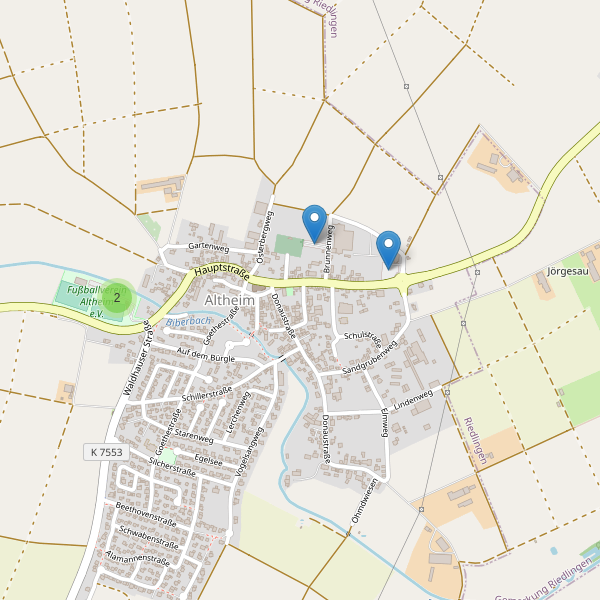 Karte der Parkplätze in Altheim (BC) Thumbnail