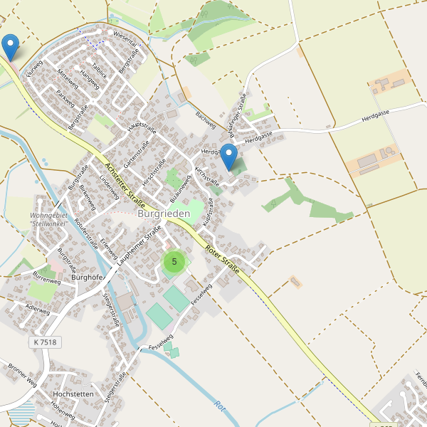 Karte der Parkplätze in Burgrieden Thumbnail