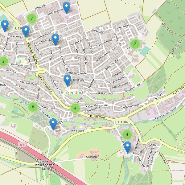 Karte der Parkplätze in Denkendorf (ES) Thumbnail