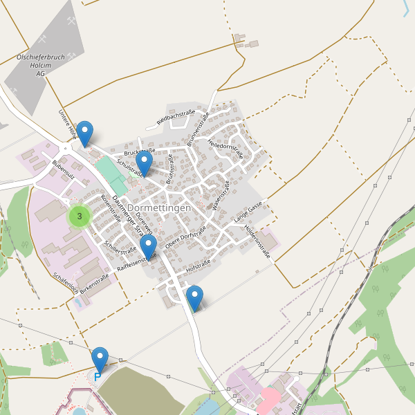 Karte der Parkplätze in Dormettingen Thumbnail