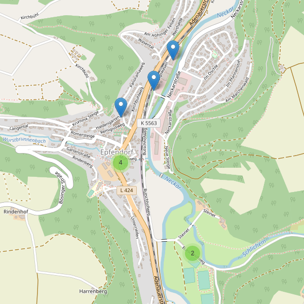 Karte der Parkplätze in Epfendorf Thumbnail