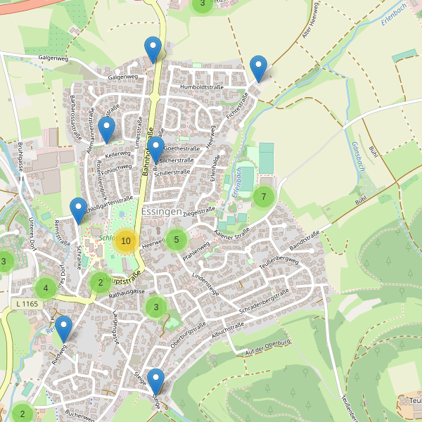 Karte der Parkplätze in Essingen (AA) Thumbnail