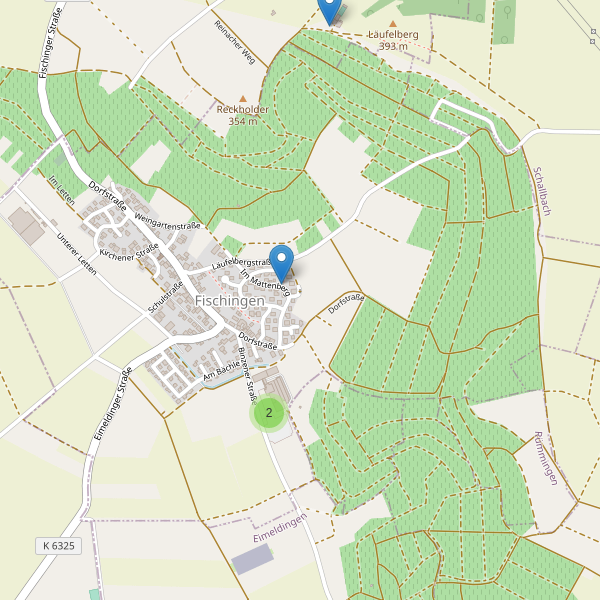 Karte der Parkplätze in Fischingen Thumbnail