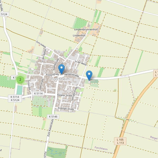 Karte der Parkplätze in Forchheim (EM) Thumbnail