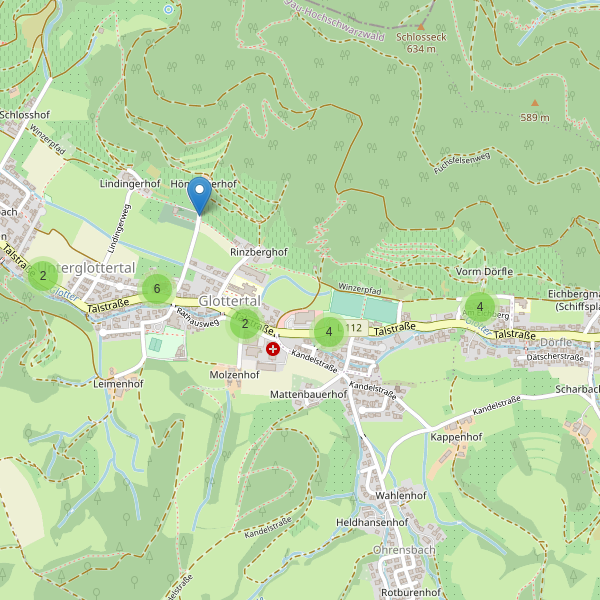 Karte der Parkplätze in Glottertal (FR) Thumbnail