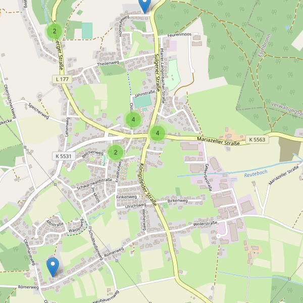 Karte der Parkplätze in Hardt (RW) Thumbnail