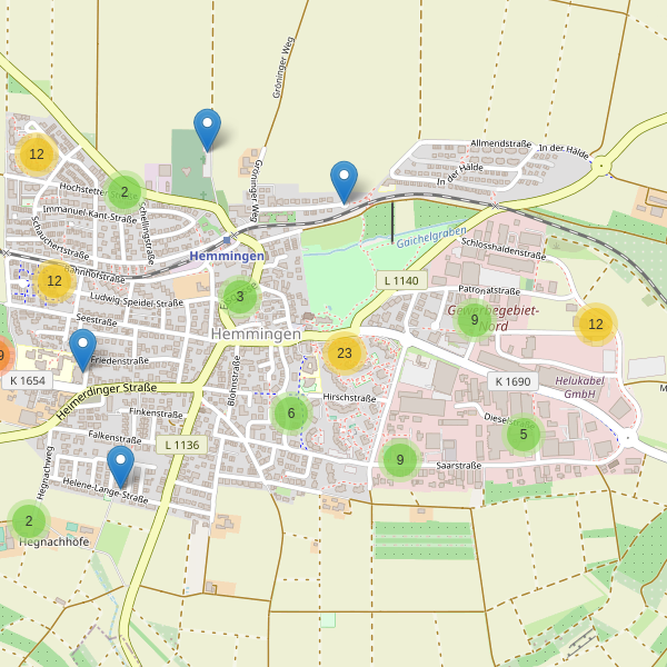 Karte der Parkplätze in Hemmingen (LB) Thumbnail