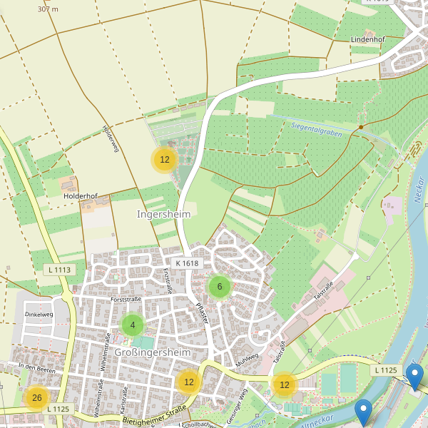 Karte der Parkplätze in Ingersheim Thumbnail