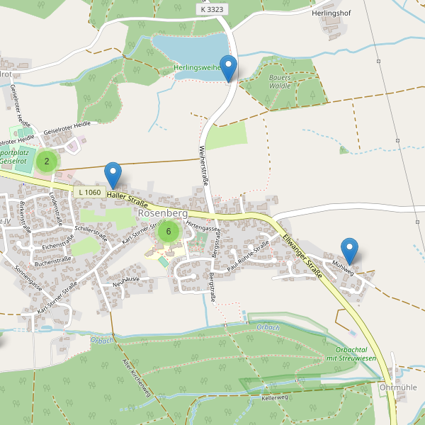 Karte der Parkplätze in Rosenberg (AA) Thumbnail