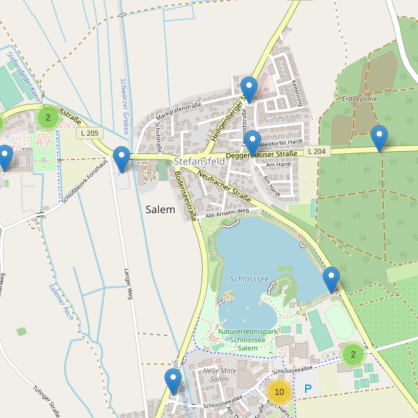 Karte der Parkplätze in Salem (FN) Thumbnail