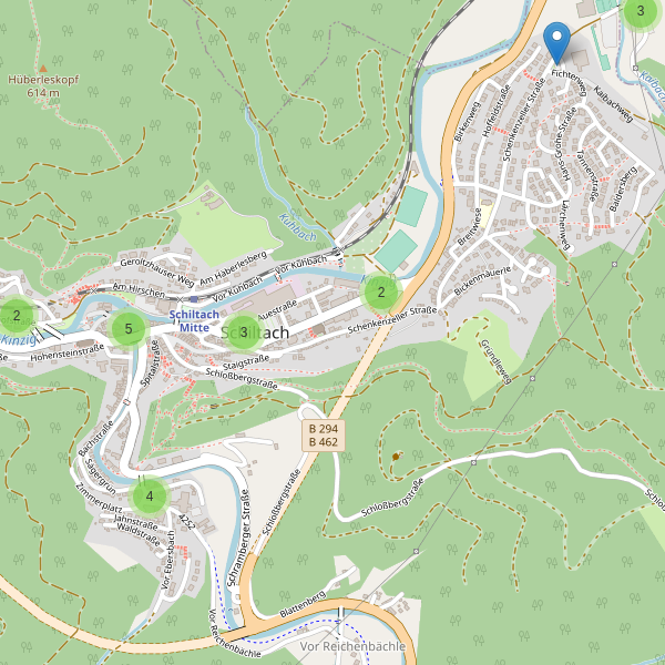 Karte der Parkplätze in Schiltach Thumbnail