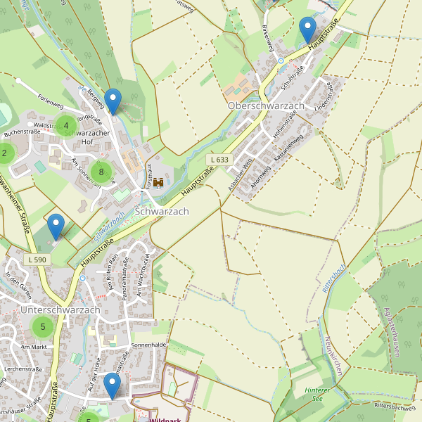 Karte der Parkplätze in Schwarzach (MOS) Thumbnail