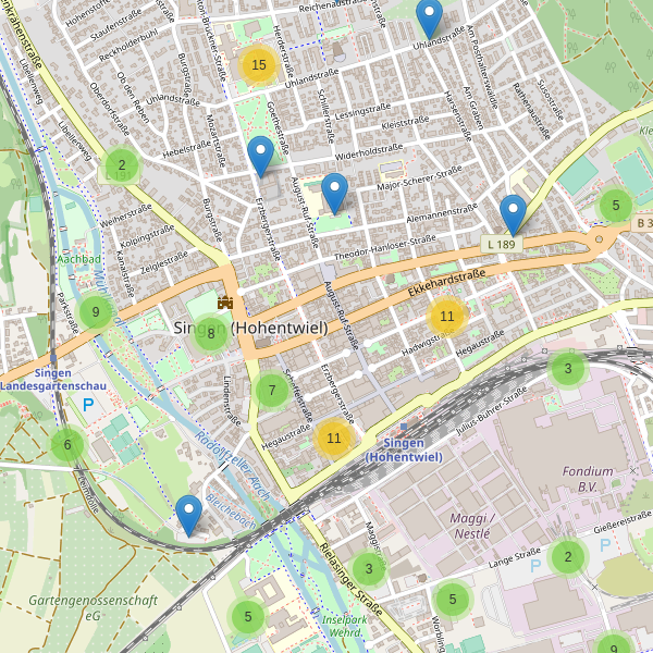 Karte der Parkplätze in Singen (KN) Thumbnail