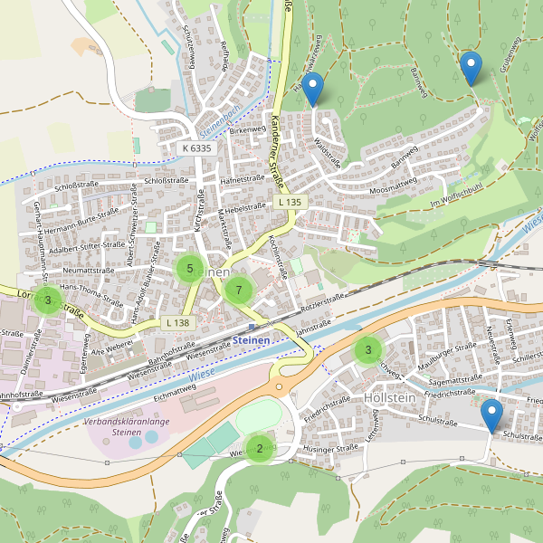 Karte der Parkplätze in Steinen (LÖ) Thumbnail