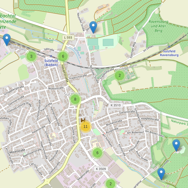 Karte der Parkplätze in Sulzfeld (KA) Thumbnail