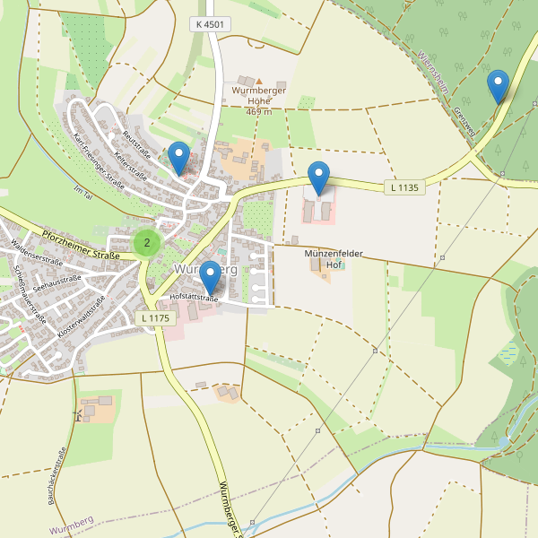 Karte der Parkplätze in Wurmberg Thumbnail