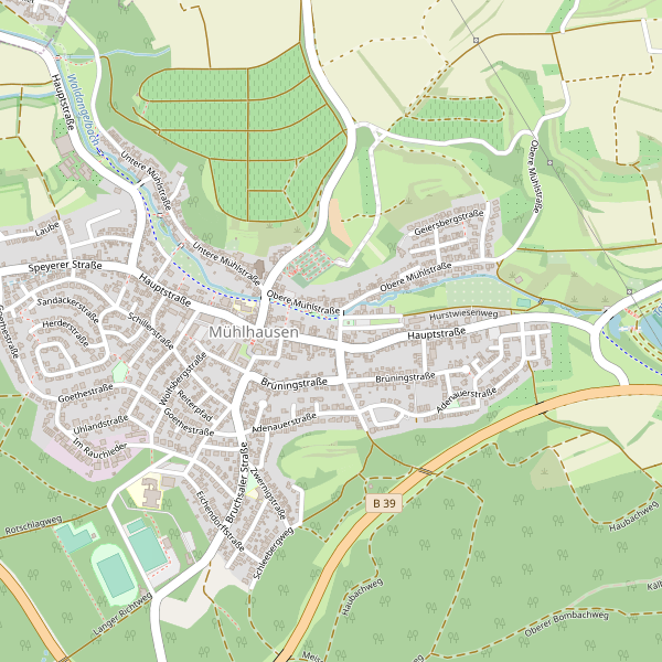 Karte der Toiletten in Mühlhausen (HD) Thumbnail